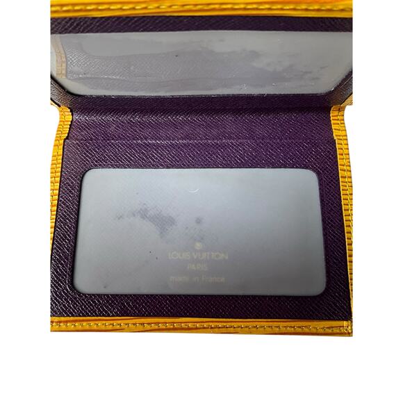 283. Louis Vuitton Yellow Epi Bifold Card Case - Picture 4 of 4